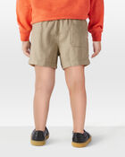 Toddler Pull-On Twill Shorts - Khaki, image 3 of 6 slides