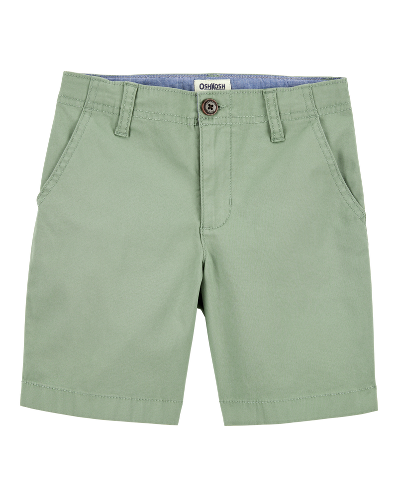 Boys Flat-Front Shorts - Green, image 1 of 4 slides