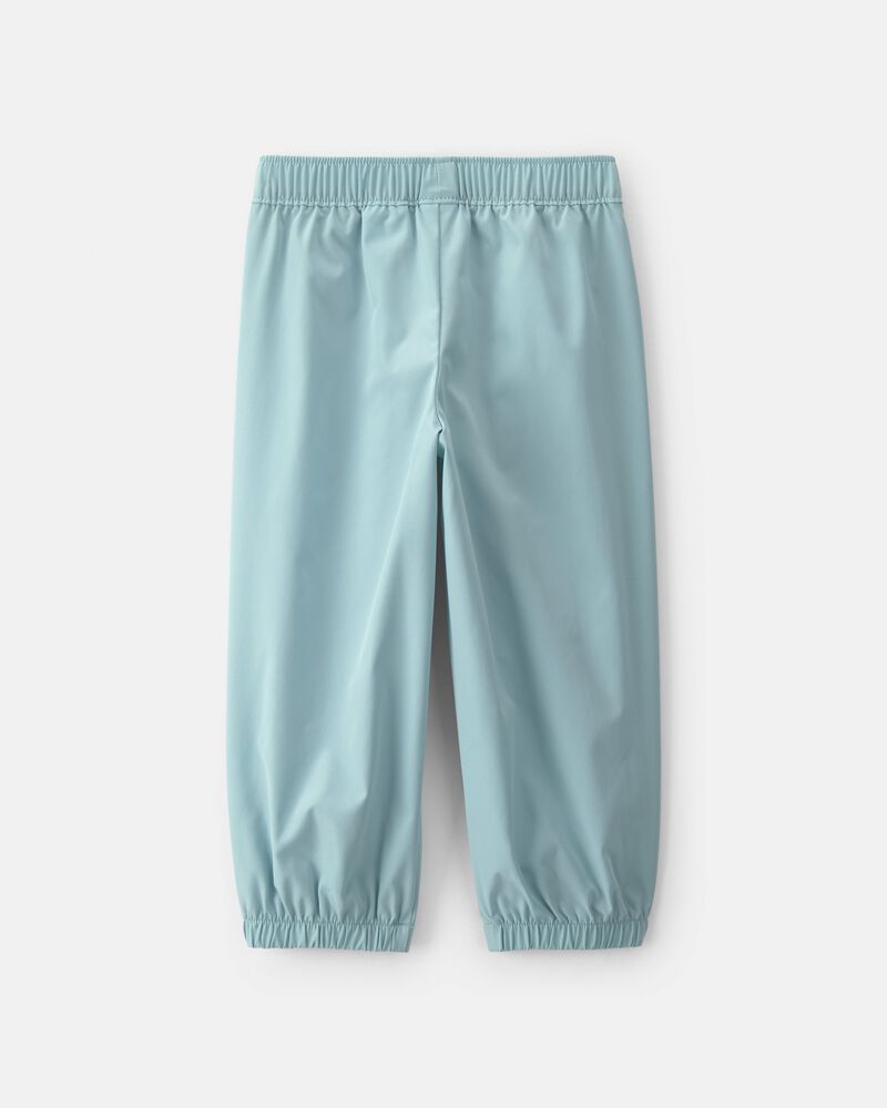 Toddler Girl Bow-Cuff Poplin Joggers - Blue, image 4 of 7 slides