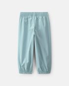 Toddler Girl Bow-Cuff Poplin Joggers - Blue, image 4 of 7 slides