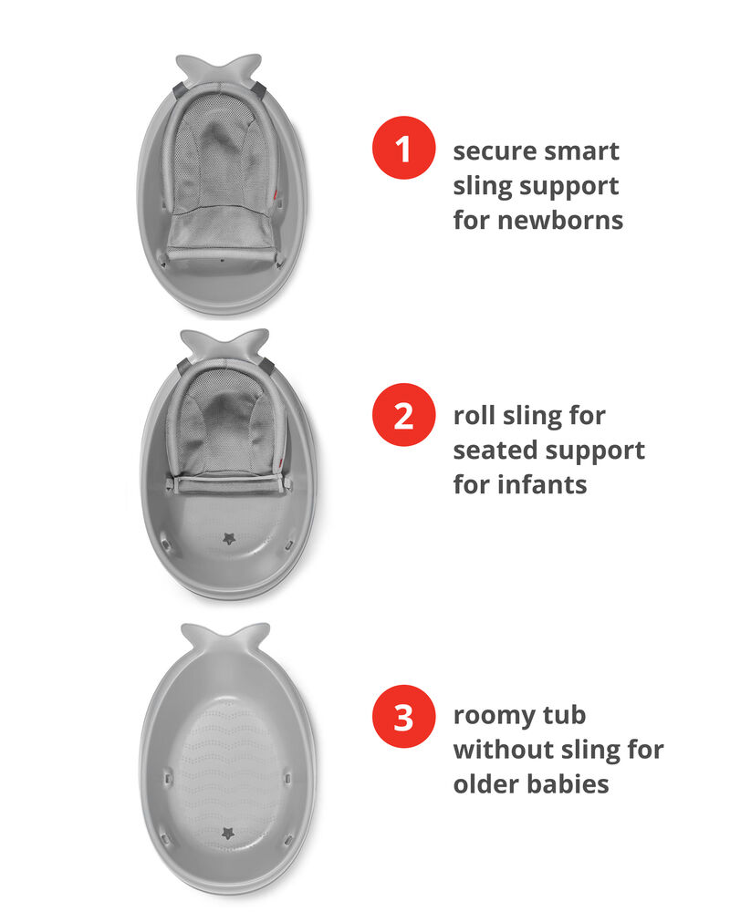 MOBY&reg; Smart Sling&trade; 3-Stage Tub - Grey, image 4 of 8 slides