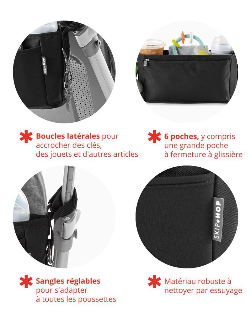 Organisateur de poussette Grab & Go Ultra - Noir, image 3 sur 6 diapositives