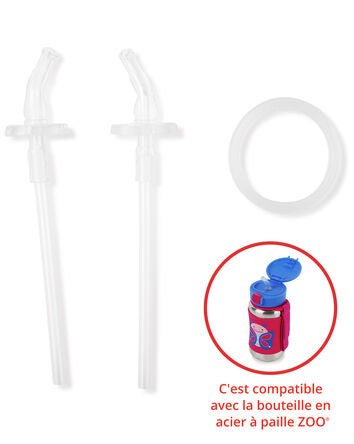 Pailles de rechange pour la bouteille à paille en acier inoxydable ZOO® - Paquet de 2, 