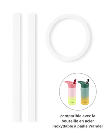Pailles de rechange pour la gourde &agrave; paille Wander - emballage de 2 , 