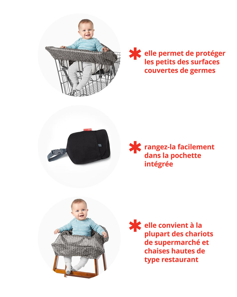 Housse pour chariot de magasinage et chaise haute pour b&eacute;b&eacute;s Take cover, image 3 sur 10 diapositives