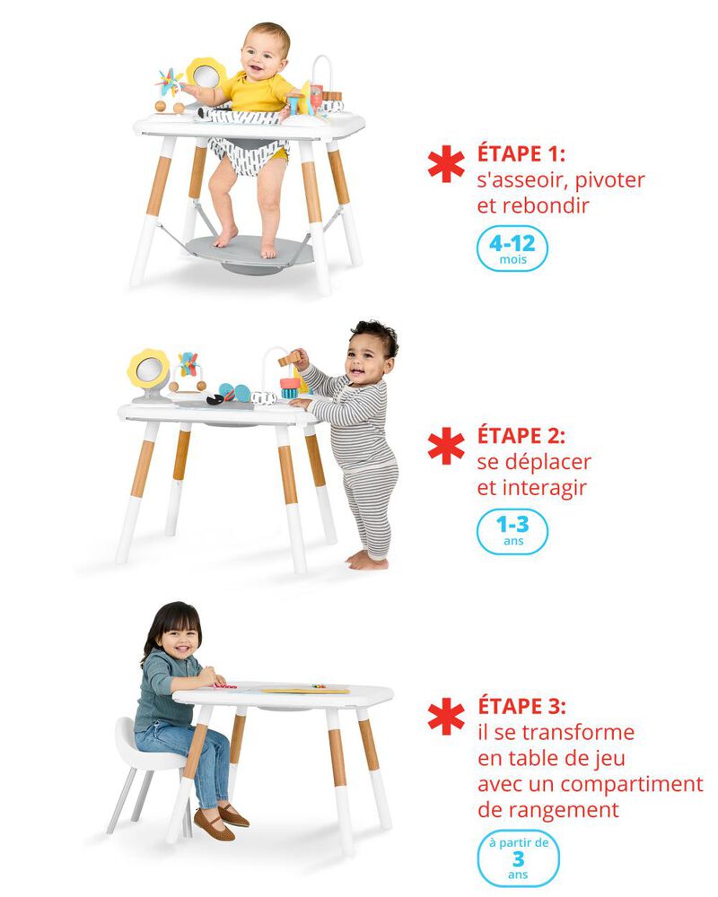 Centre d'activit&eacute;s et table de jeux &agrave; 3 niveaux Discoverosity inspir&eacute; du mod&egrave;le d'&eacute;cole Montessori, image 3 sur 6 diapositives