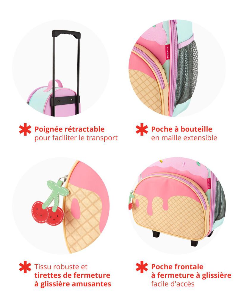 Bagage &agrave; roulettes pour enfants Spark Style - Ice Cream, image 3 sur 5 diapositives