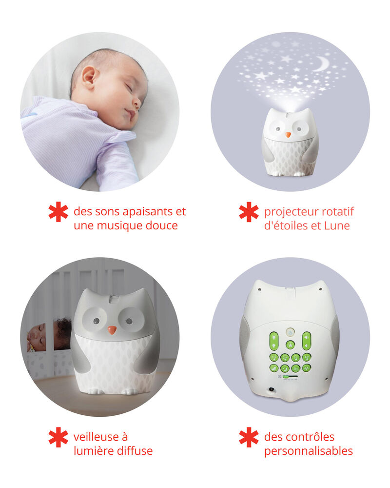 B&eacute;b&eacute; Appareil lumineux apaisant Moolight & Melodies hibou, image 3 sur 10 diapositives