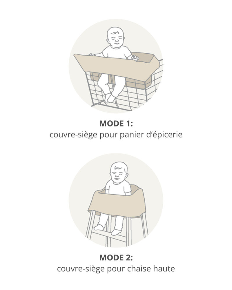Housse pour chariot de magasinage et chaise haute pour b&eacute;b&eacute;s Take Cover - Avoine, image 5 sur 6 diapositives