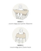Housse pour chariot de magasinage et chaise haute pour b&eacute;b&eacute;s Take Cover - Avoine, image 5 sur 6 diapositives