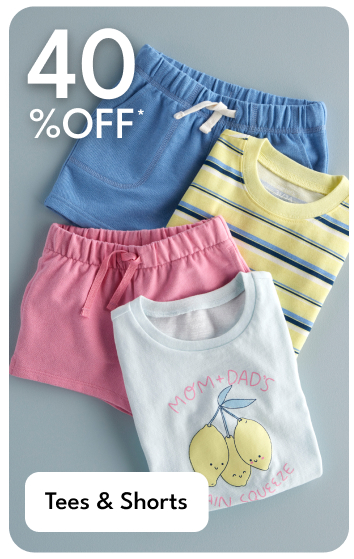 40% OFF* Tees & Shorts