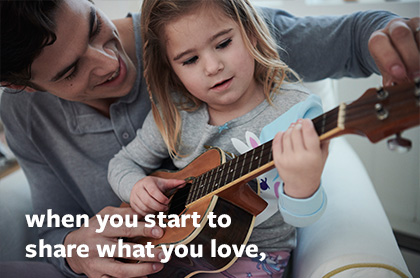 when you start to share what you love