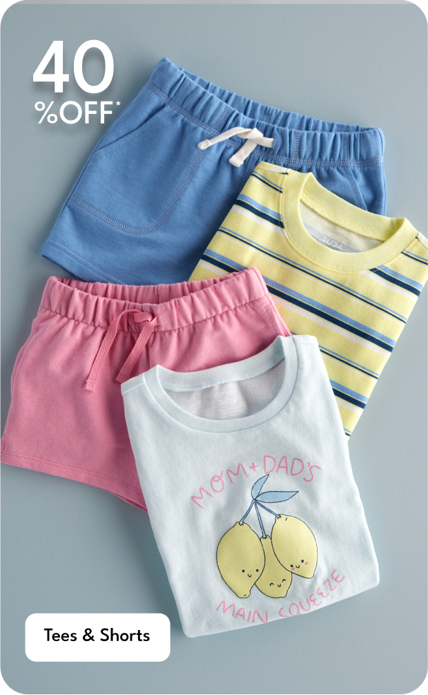 40% OFF* Tees & Shorts