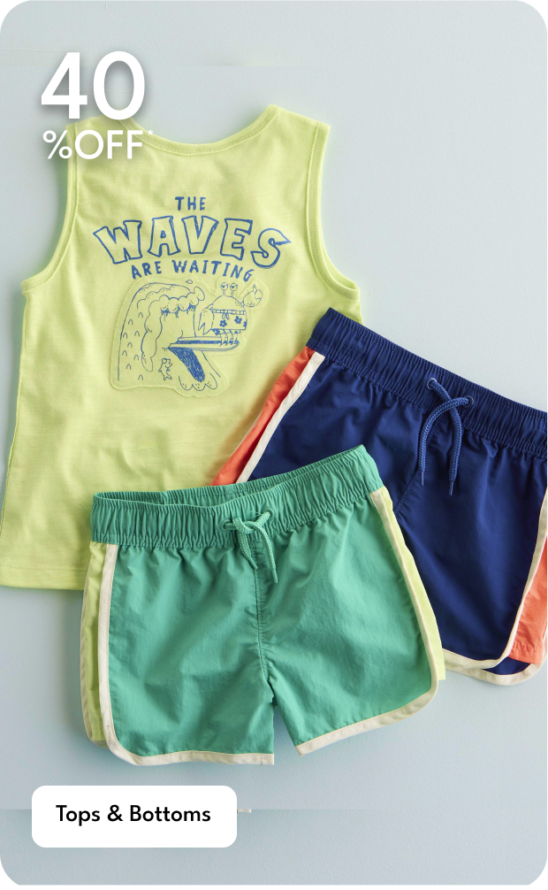 40%  off* | Tops & Bottoms