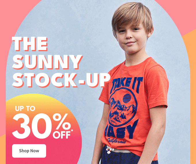 The Sunny Stock-up | up to 30% off* | shop now