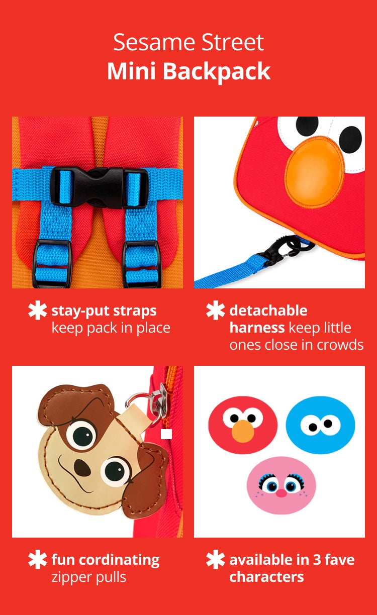 Elmo Sesame Street Mini Backpack With Safety Harness Elmo Carter s Oshkosh Canada
