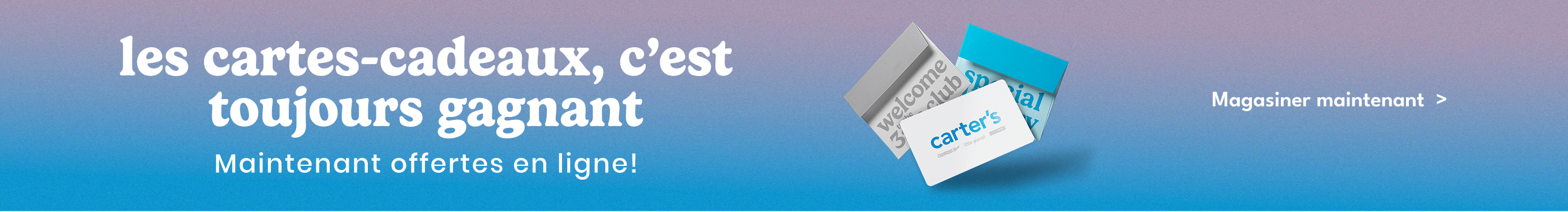 les cartes-candeauz, c'est toujours gagnant