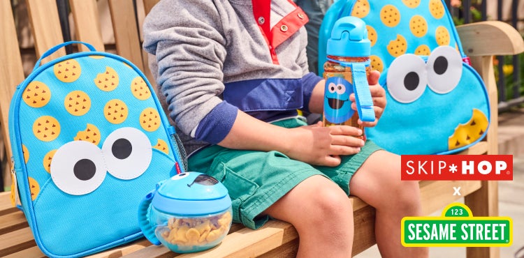 Skiphop x Sesame Street - introducing our special edition pack & go must-haves! Gear up for fun with Elmo, Cookie Monster & Abby Cadabby.