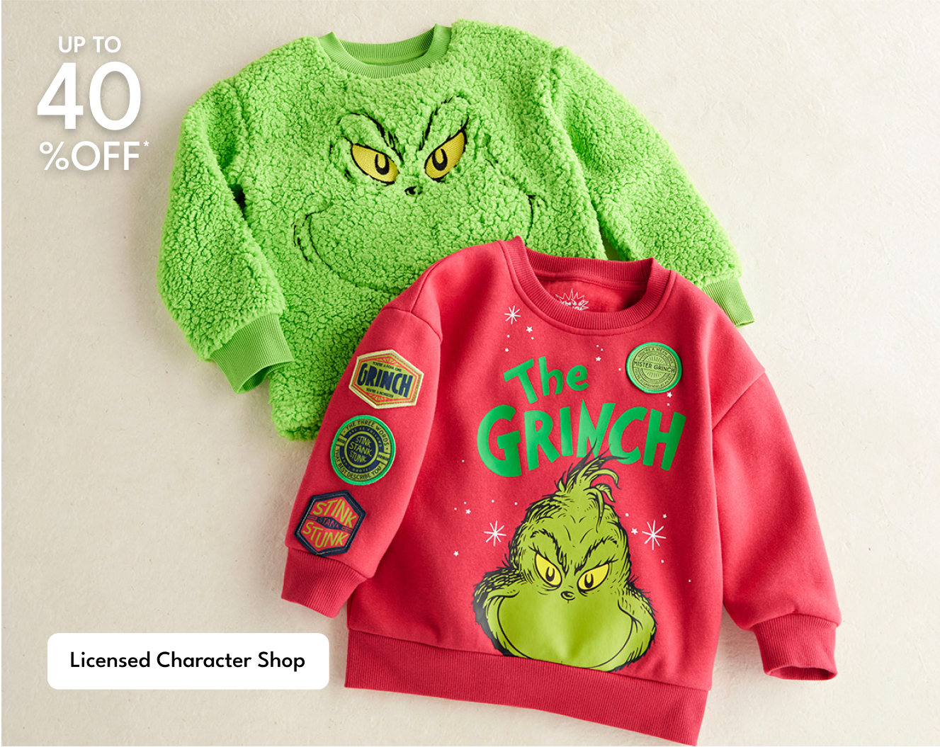 UP TO 40% OFF* | Licensed Character Shop