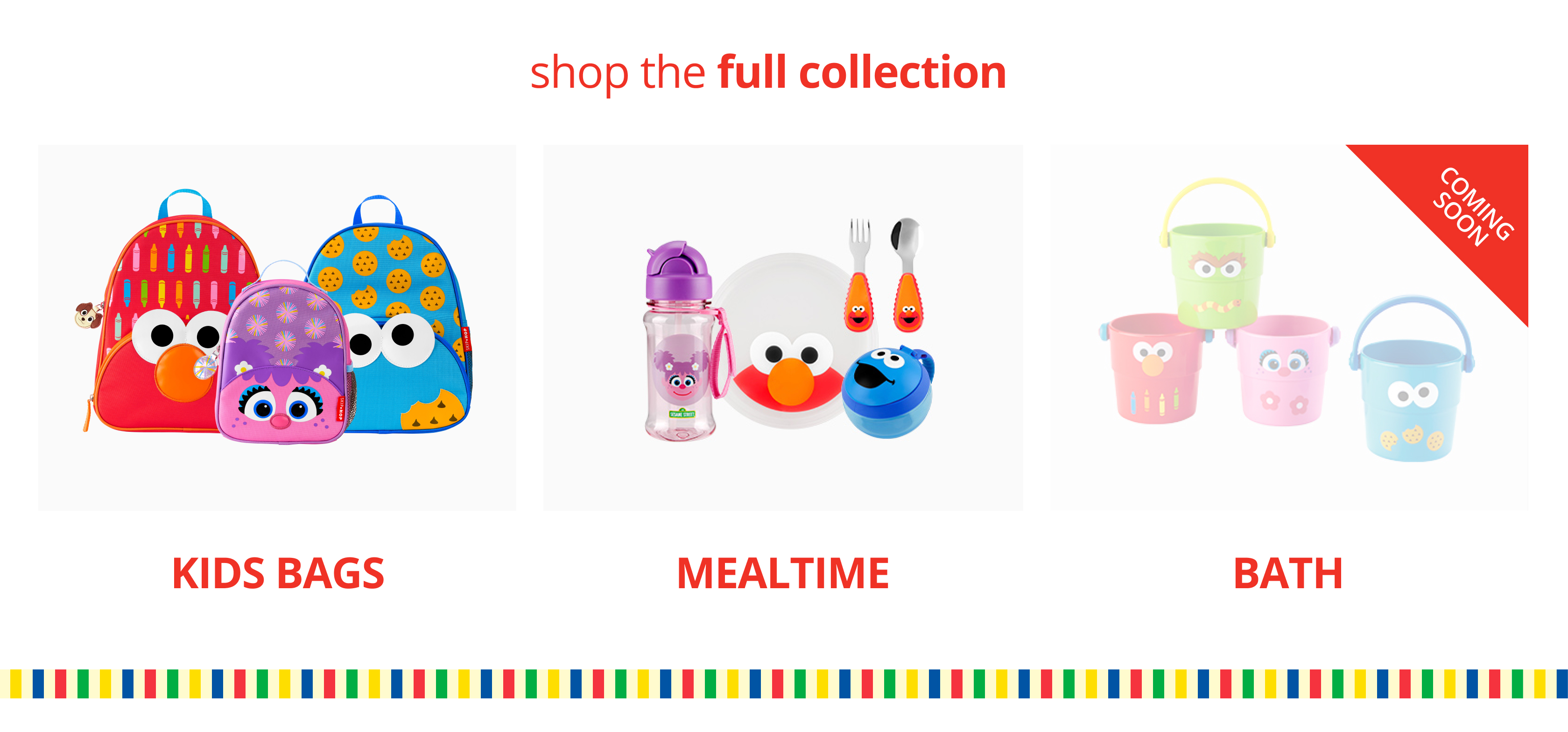 Skiphop x Sesame Street | Shop Full Collection - kids bags, mealtime and bath.
