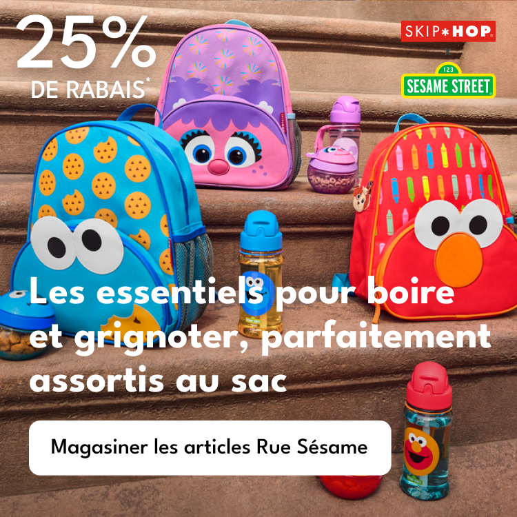 25% DE RABAIS Les essentiels pour boire Pet grignoter, parfaitement assortis au sac Magasiner les articles Rue Sésame