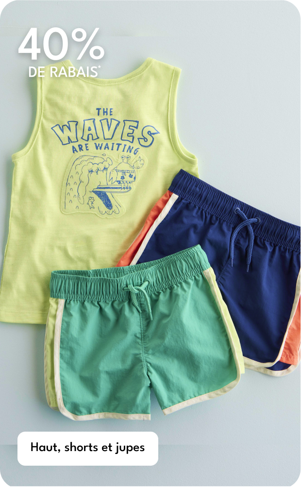 40% DE RABAIS | Haut, shorts et jupes
