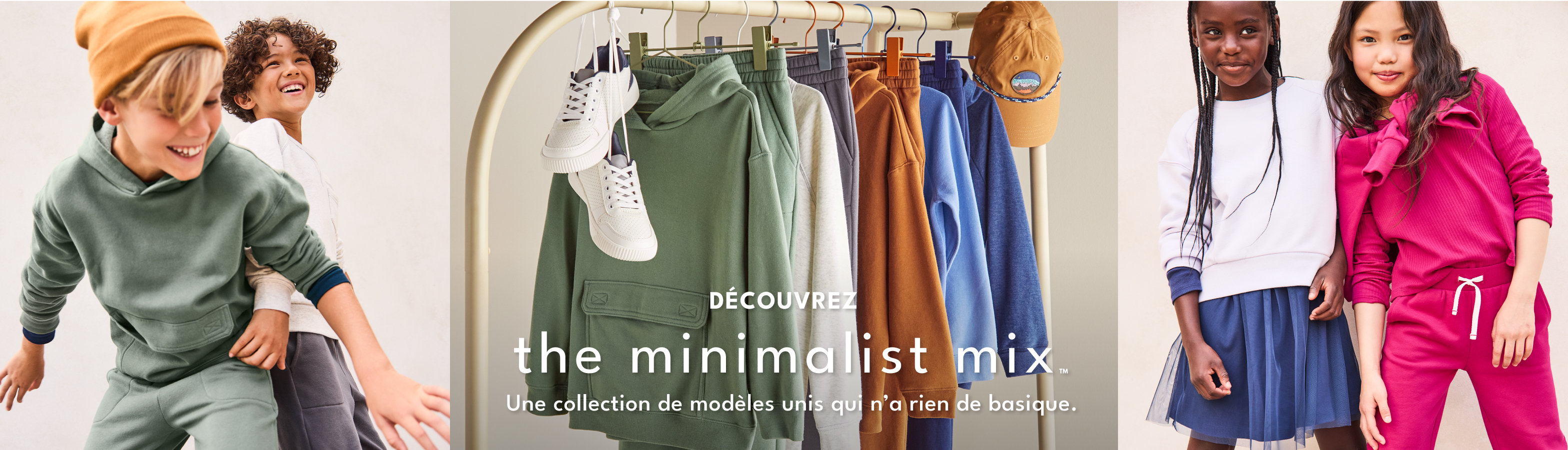 Découvrez|the minimalist mix||Une collection de modéles unis qui n'a rien de basique.