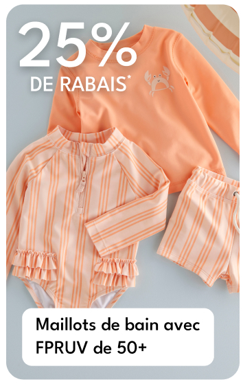 Maillots de bain avec FPRUV de 50+
