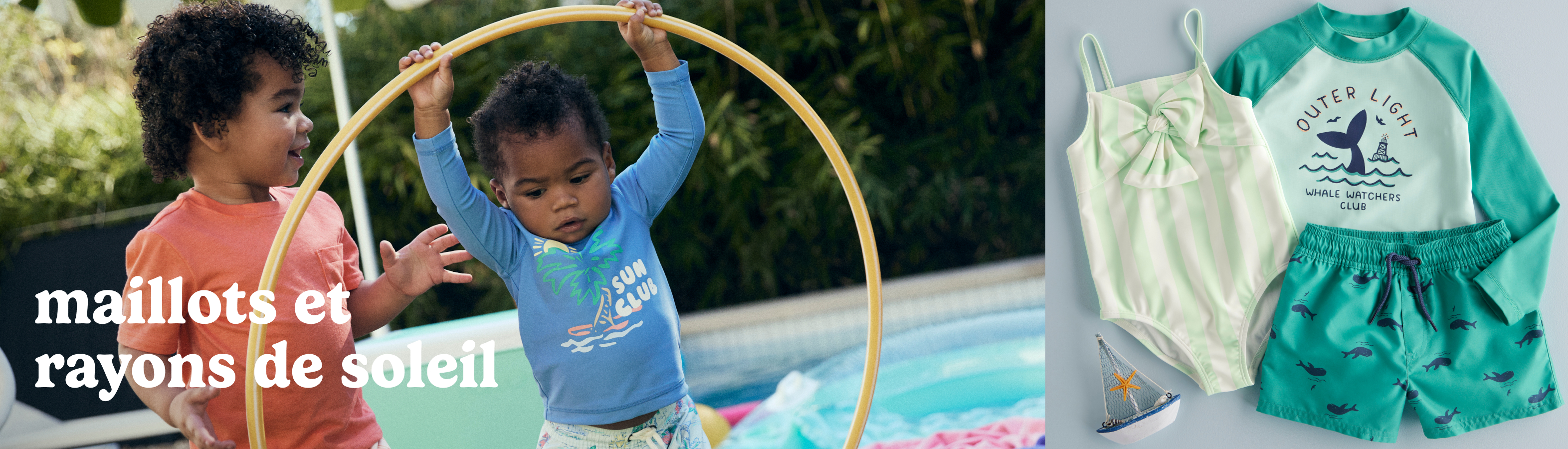 Maillots et rayons de soleil