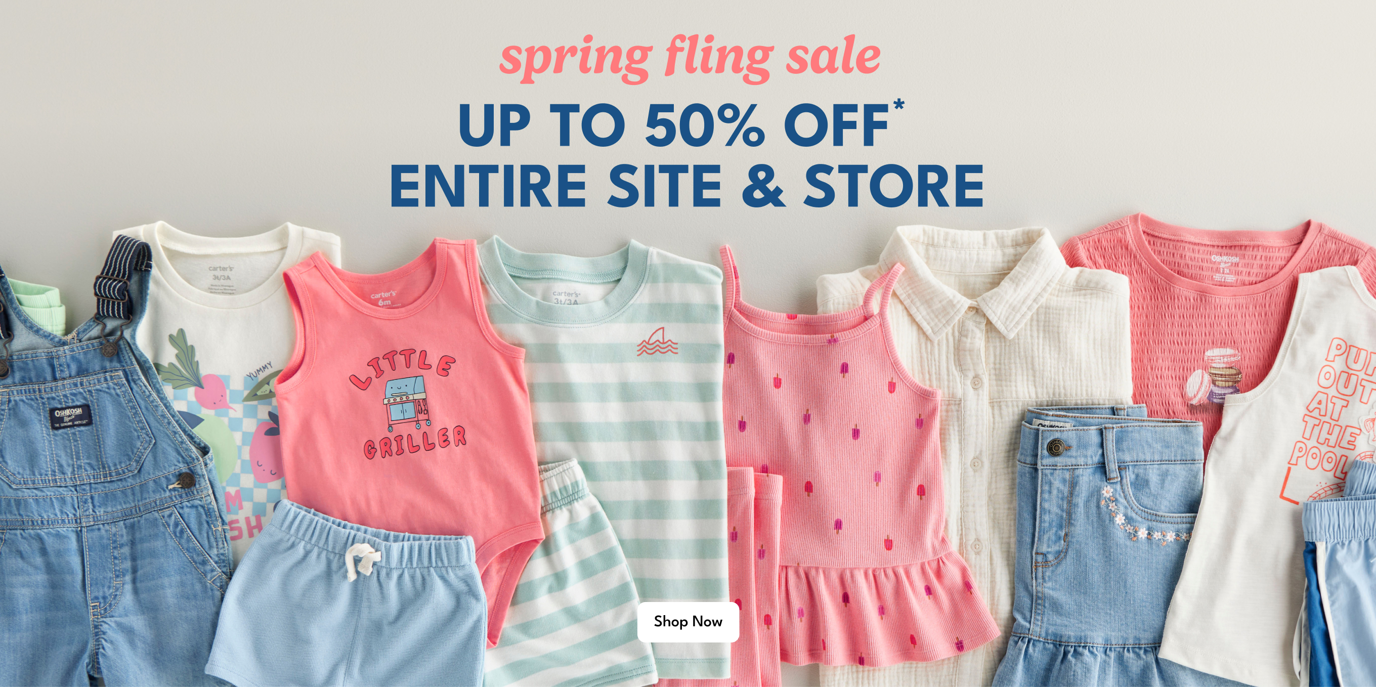 spring fling sale | UP TO 50% OFF* ENTIRE SITE & STORE