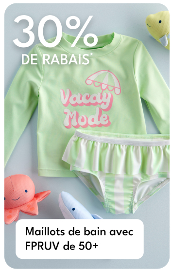 Maillots de bain avec FPRUV de 50+