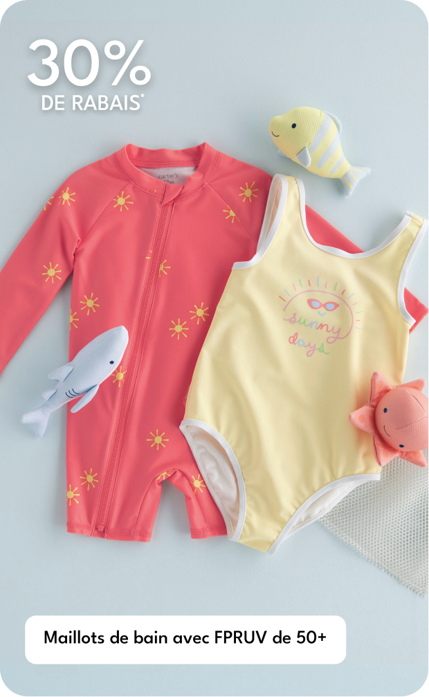 30% DE RABAIS | Maillots de bain avec FPRUV de 50+