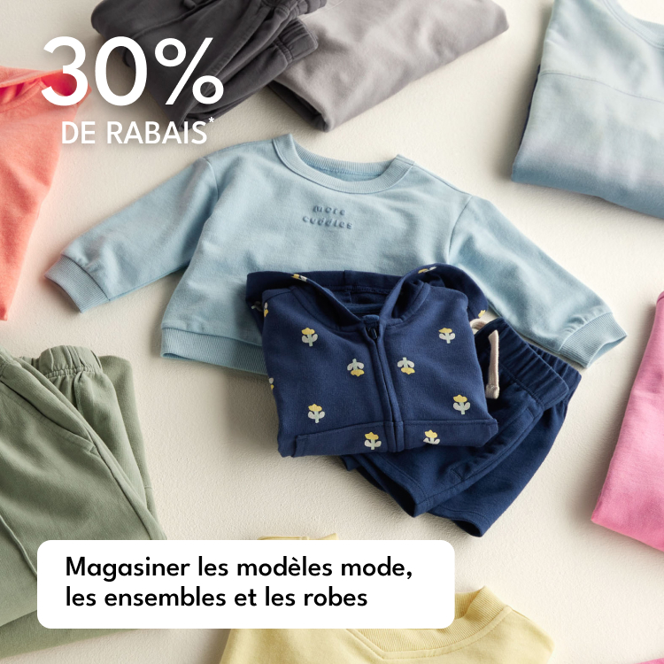 30% DE RABAIS* Magasiner les modèles mode, les ensembles et les robes