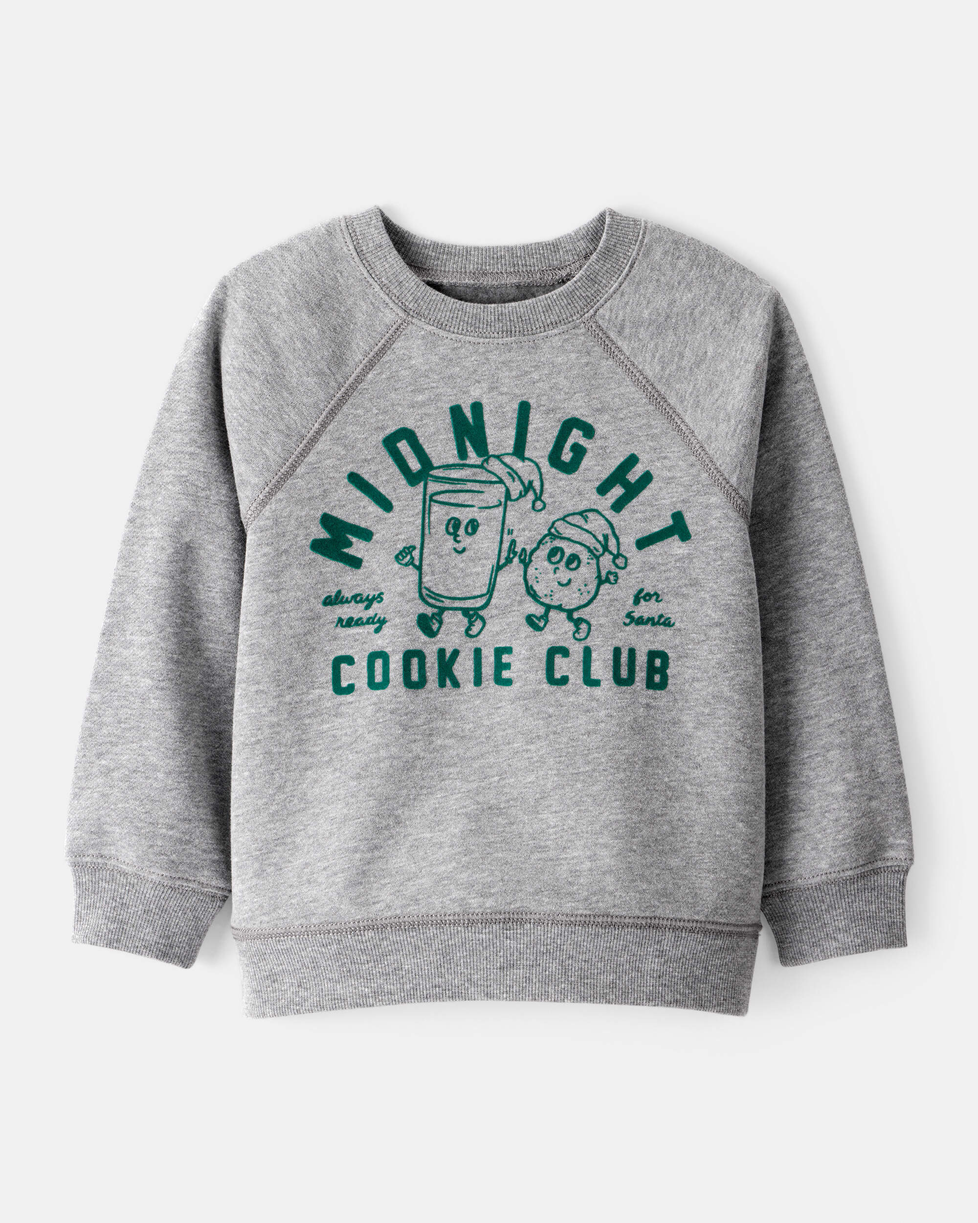Toddler Boy DayDream Fleece Midnight Cookie Club Long-Sleeve Pullover Sweatshirt - Grey