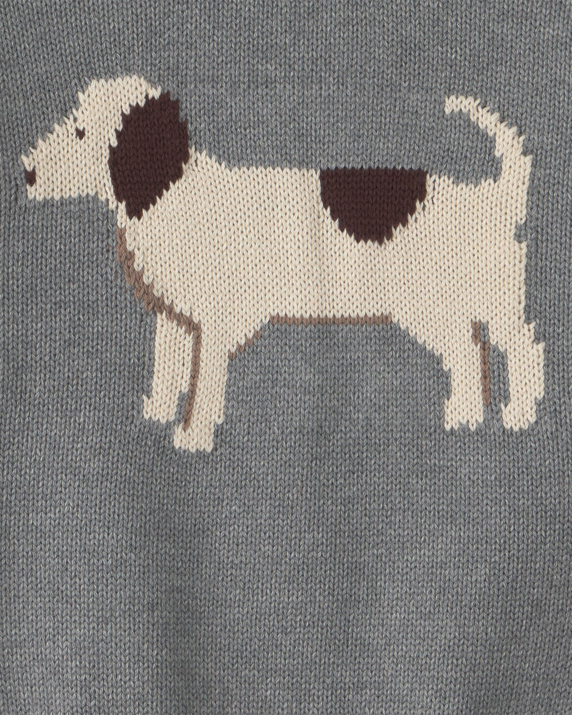 Toddler Organic Cotton Dog Sweater Knit Pullover