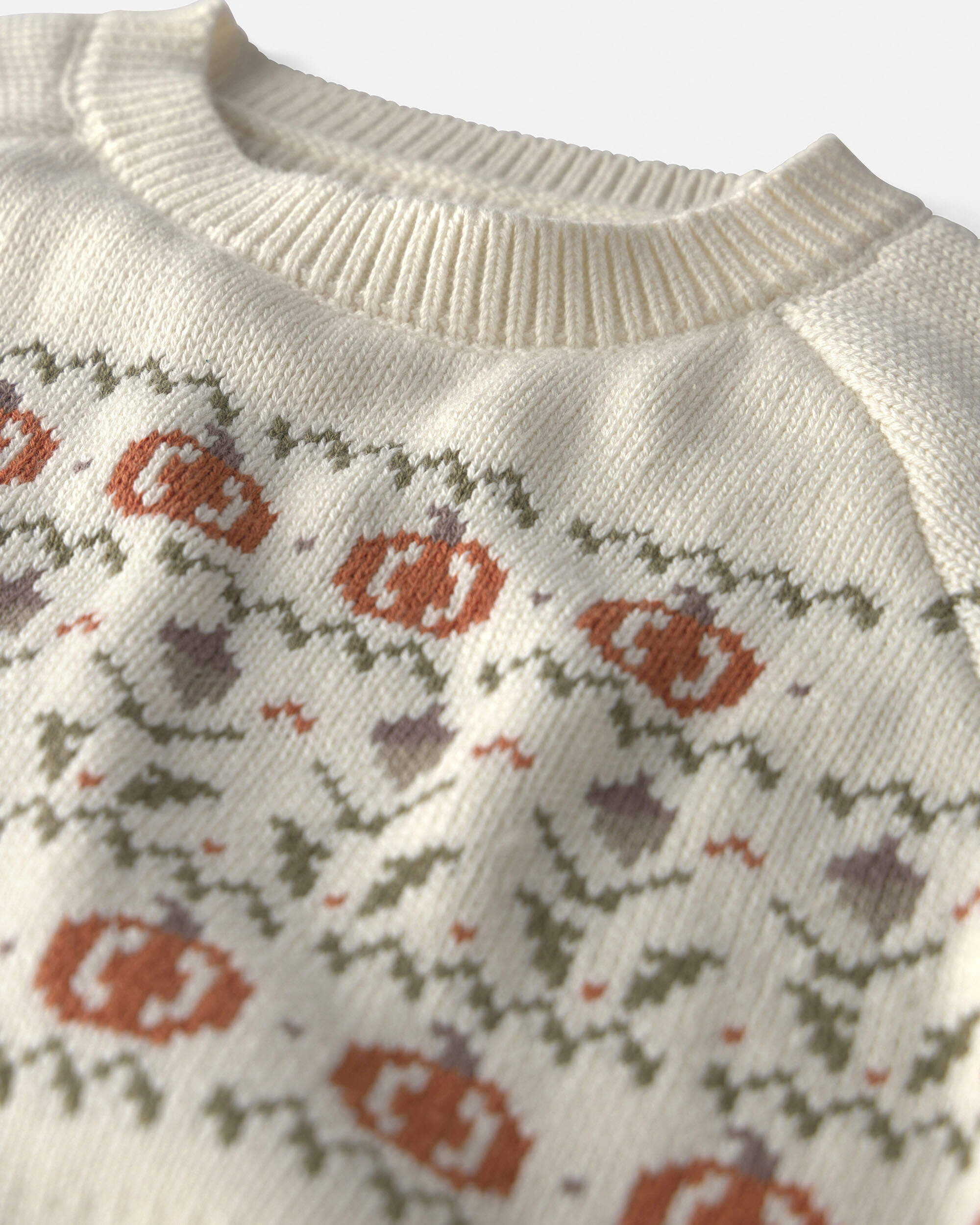 Kids Organic Cotton Fair Isle Sweater Knit Pullover