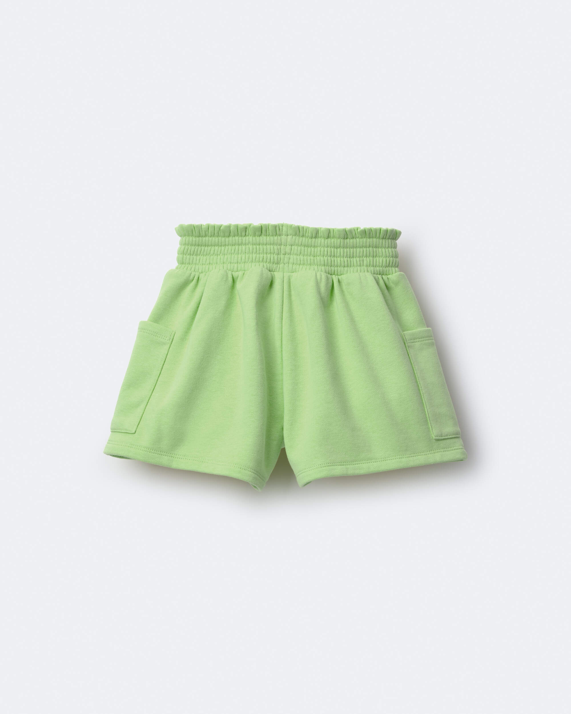 Toddler Girl Swing Short with Pockets - Lime Green