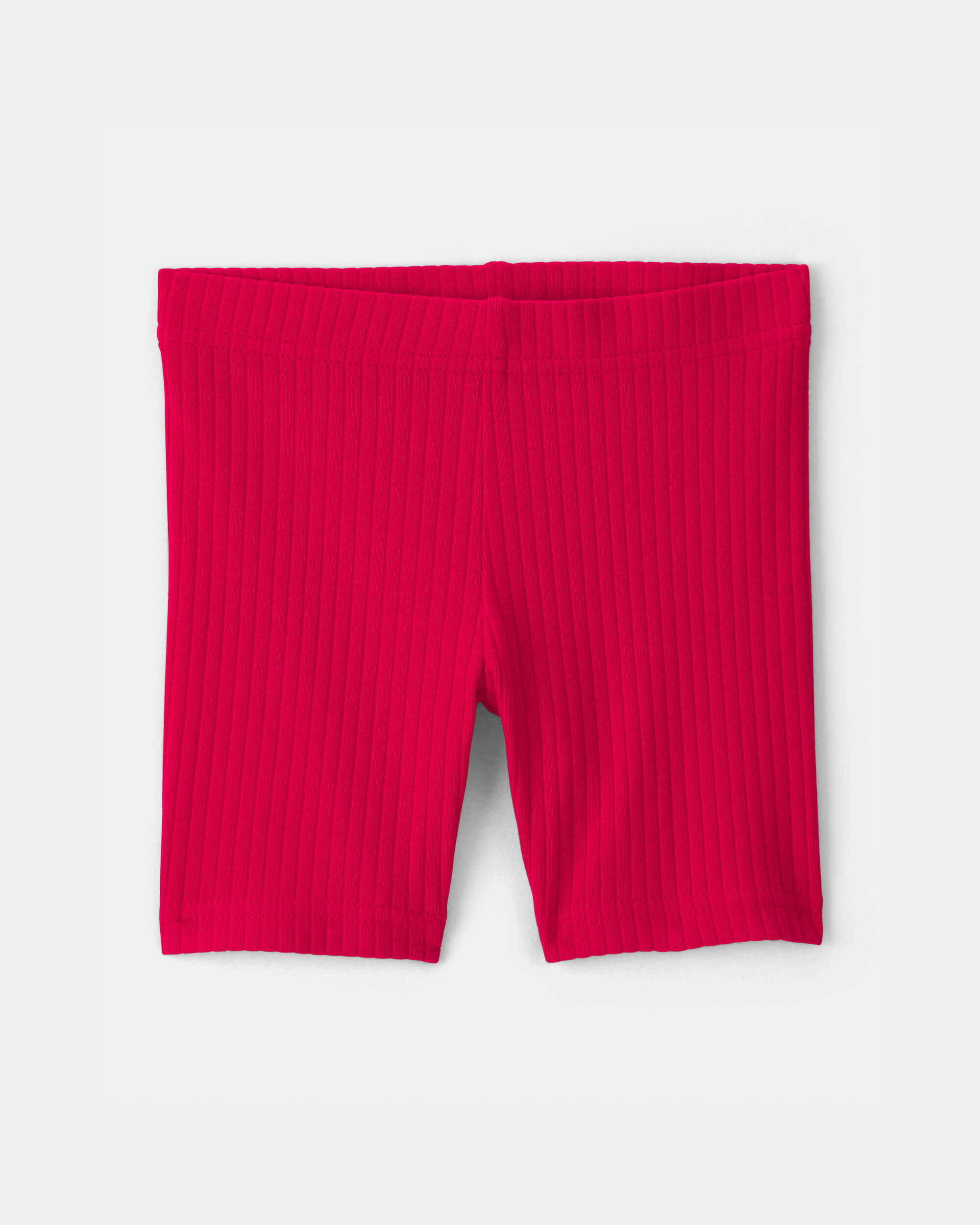 Toddler Girl Fourth Of July Ribbed Bike Shorts - Red