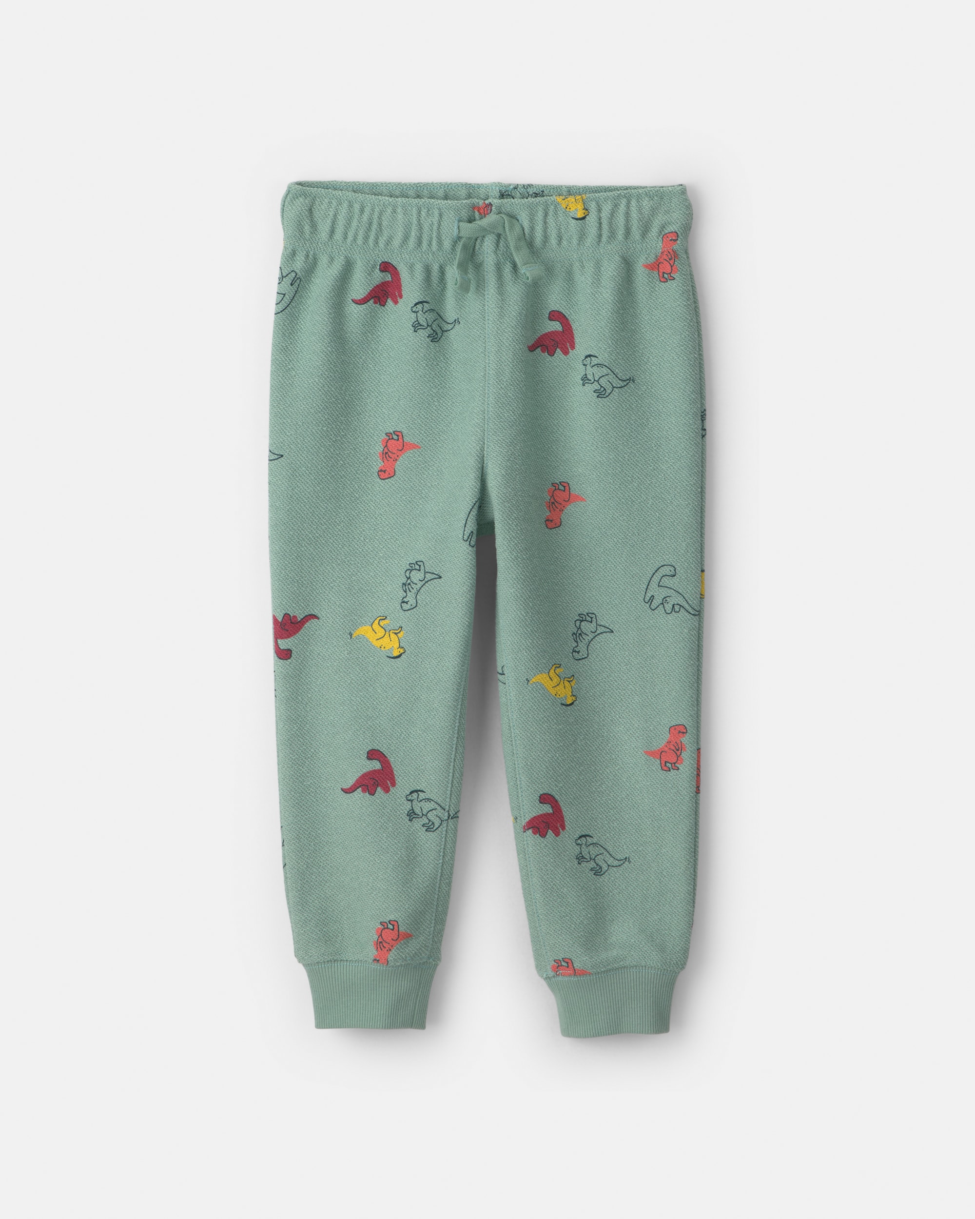 Toddler Boy 2-Piece Dinosaur French Terry Long-Sleeve Top & Pant Set - Green