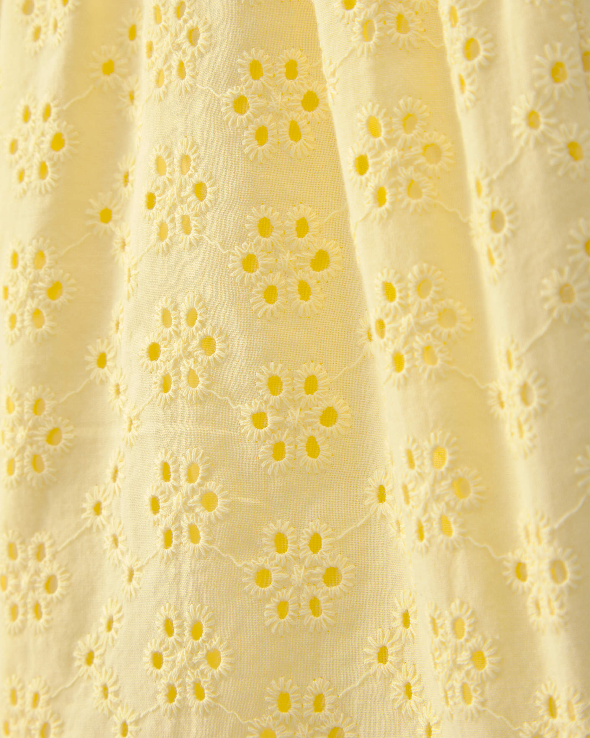 Girls Eyelet Shorts - Yellow