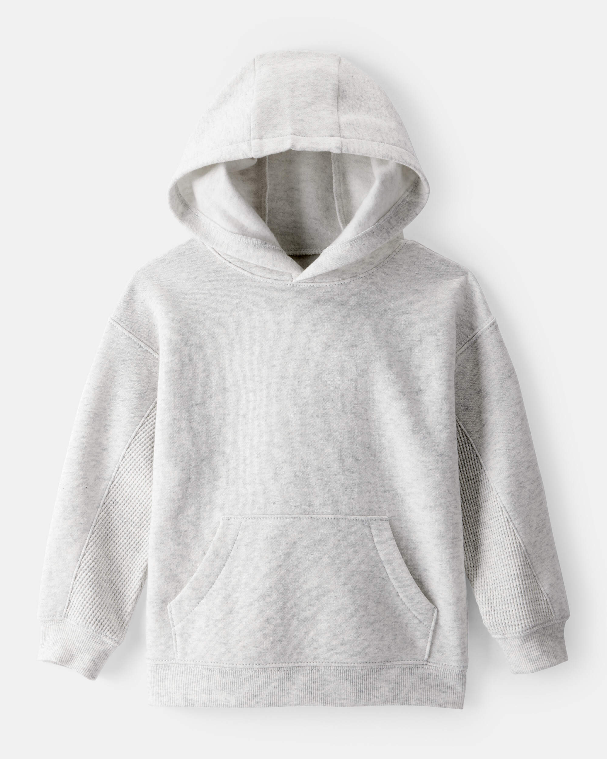 Toddler Boy Solid Fleece Long-Sleeve Hoodie - Grey