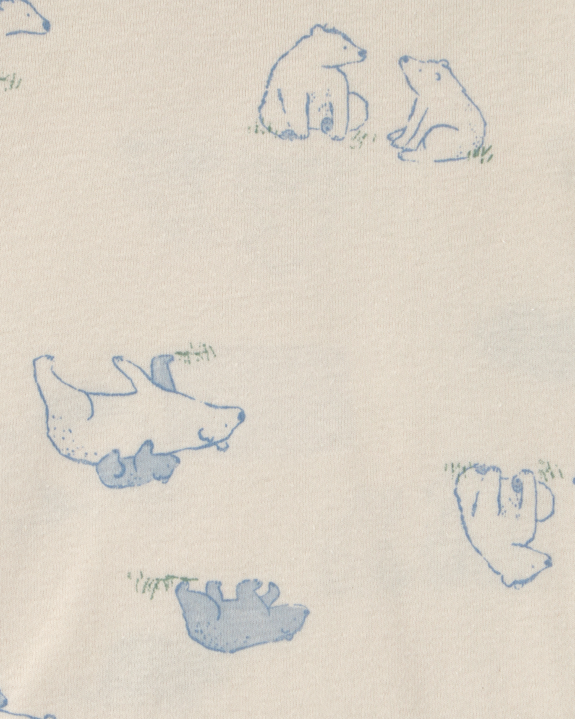 Baby Boy 6-Pack Bear Long-Sleeve Bodysuits - Blue/White