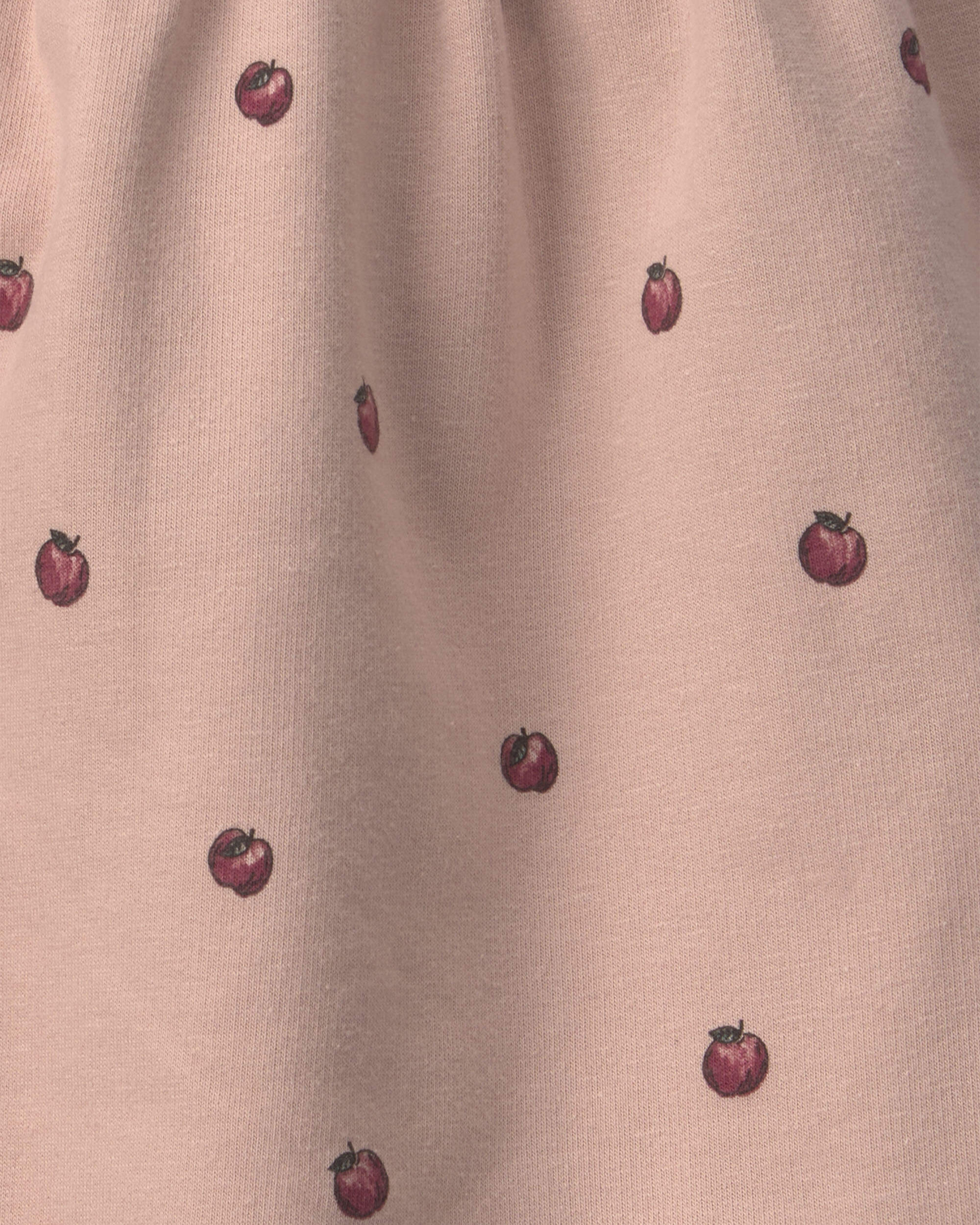 Baby Girl Organic Cotton French Terry Dress Apples
