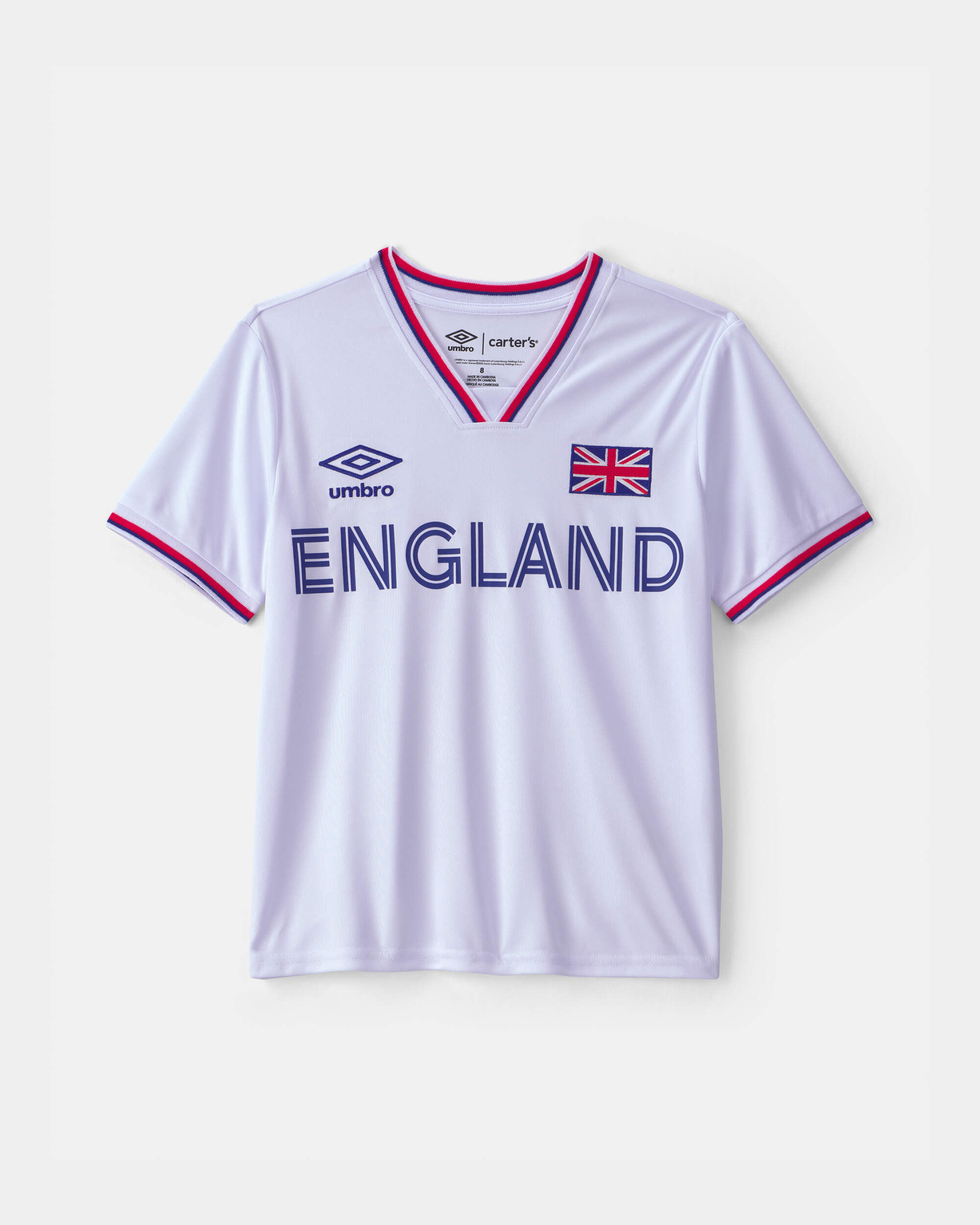 Kids 2-Piece Umbro England Soccer Jersey & Short Set - Red/Blue
