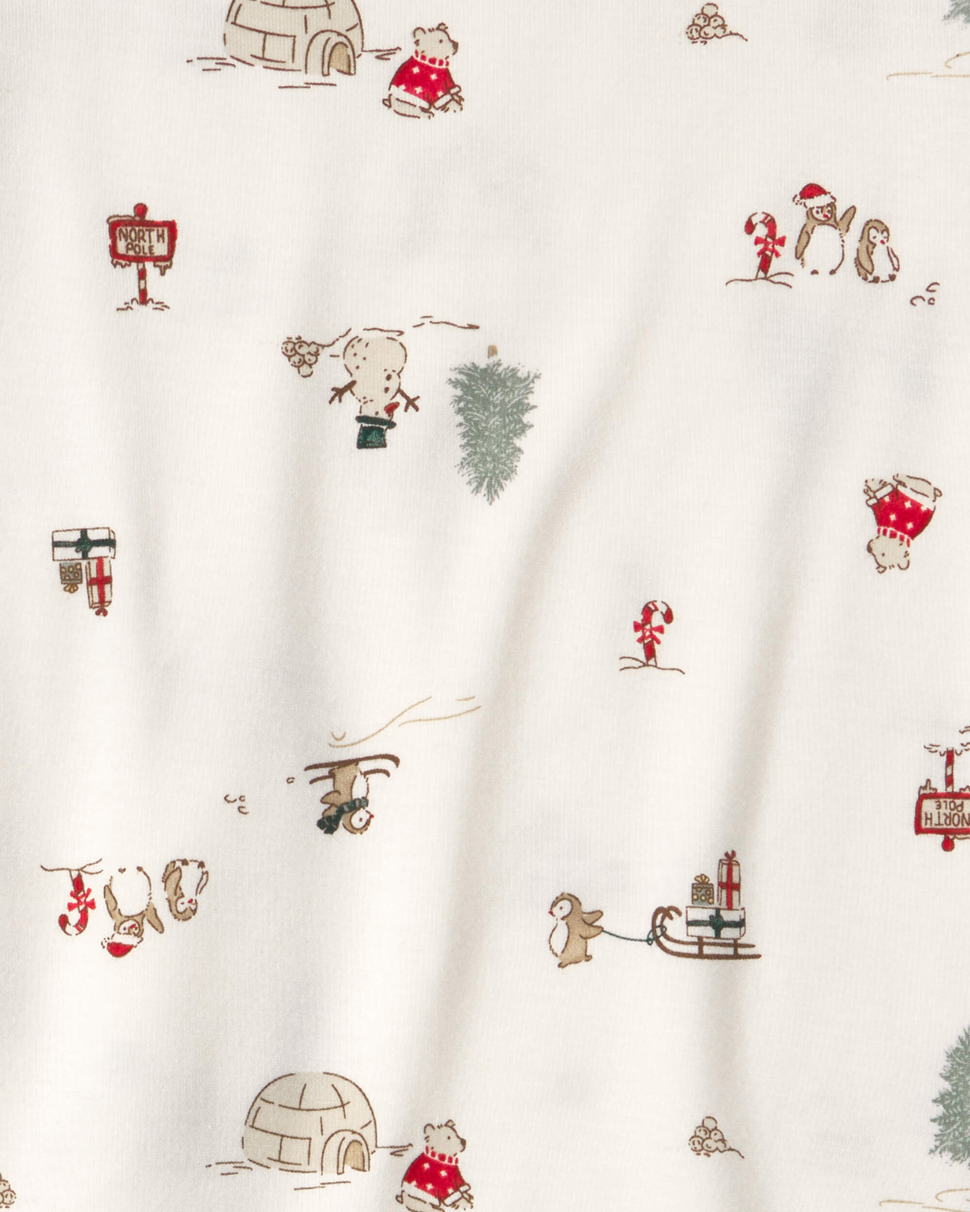 Toddler 2-Piece North Pole Christmas PurelySoft™ Snug Fit Pyjama Set - Cream