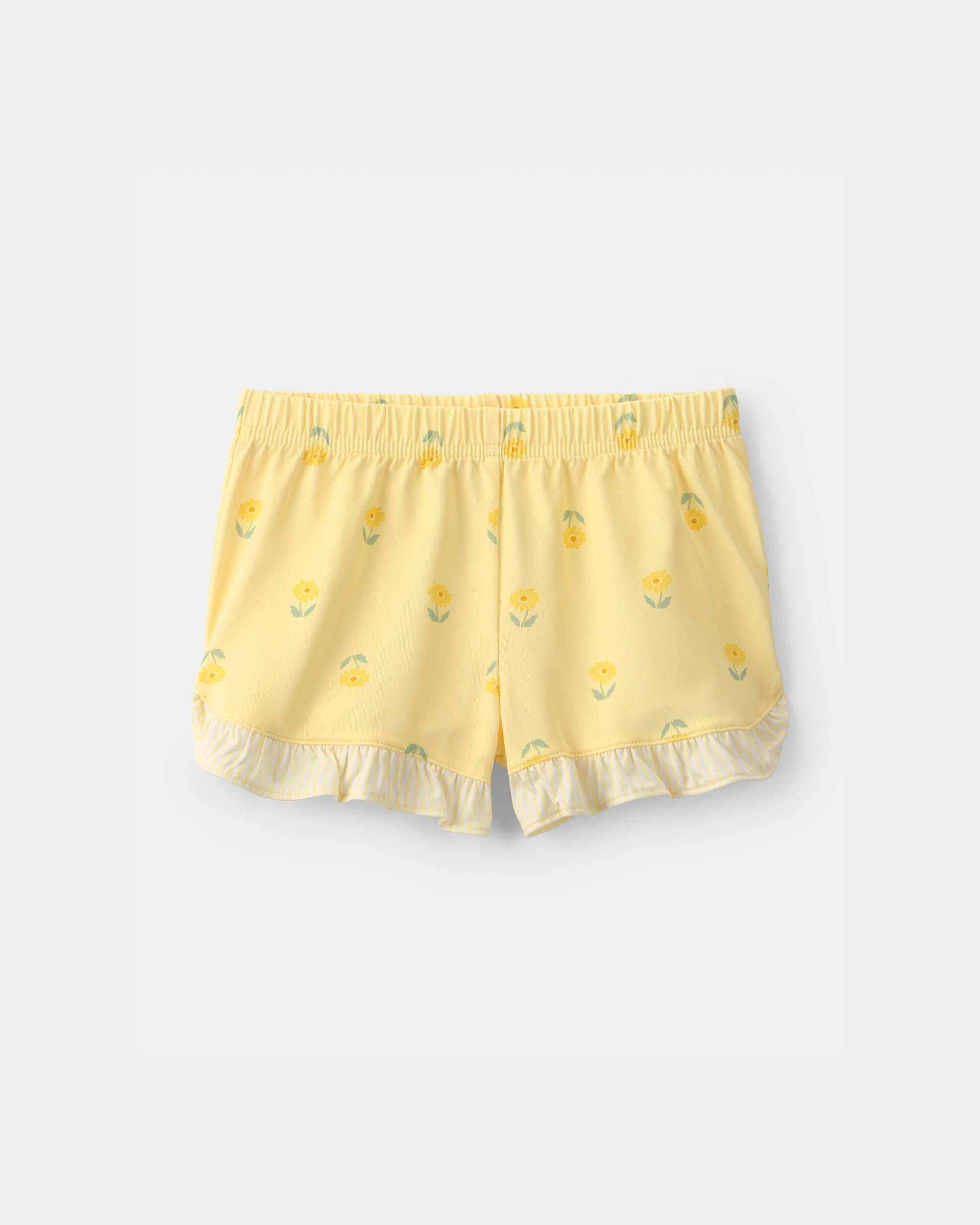 Toddler Girl Floral Sleeveless Loose Fit 2-Piece Pyjama Set - Yellow