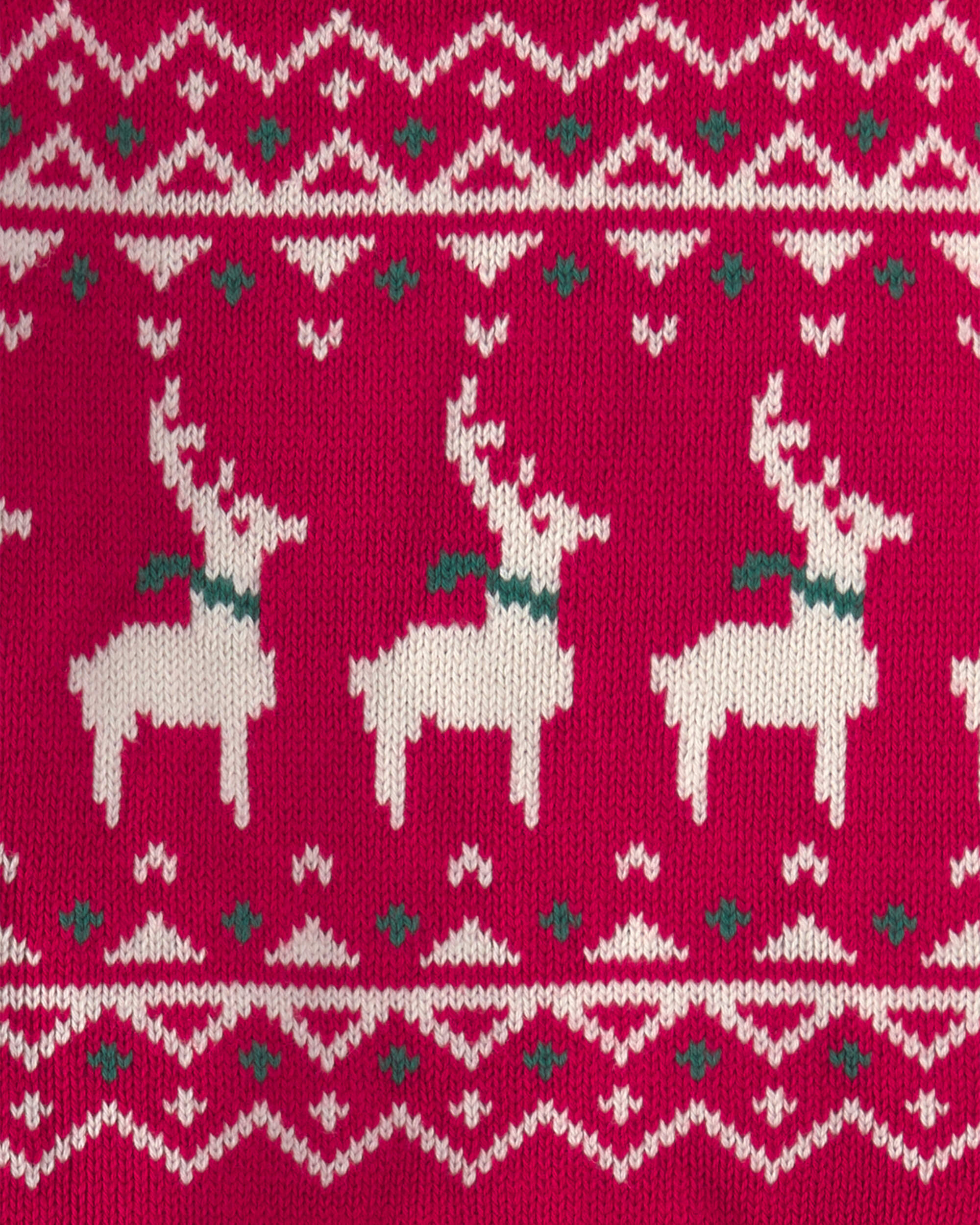 Baby Boy 2-Piece Reindeer Fair Isle Sweater & Pant Set - Red/Black