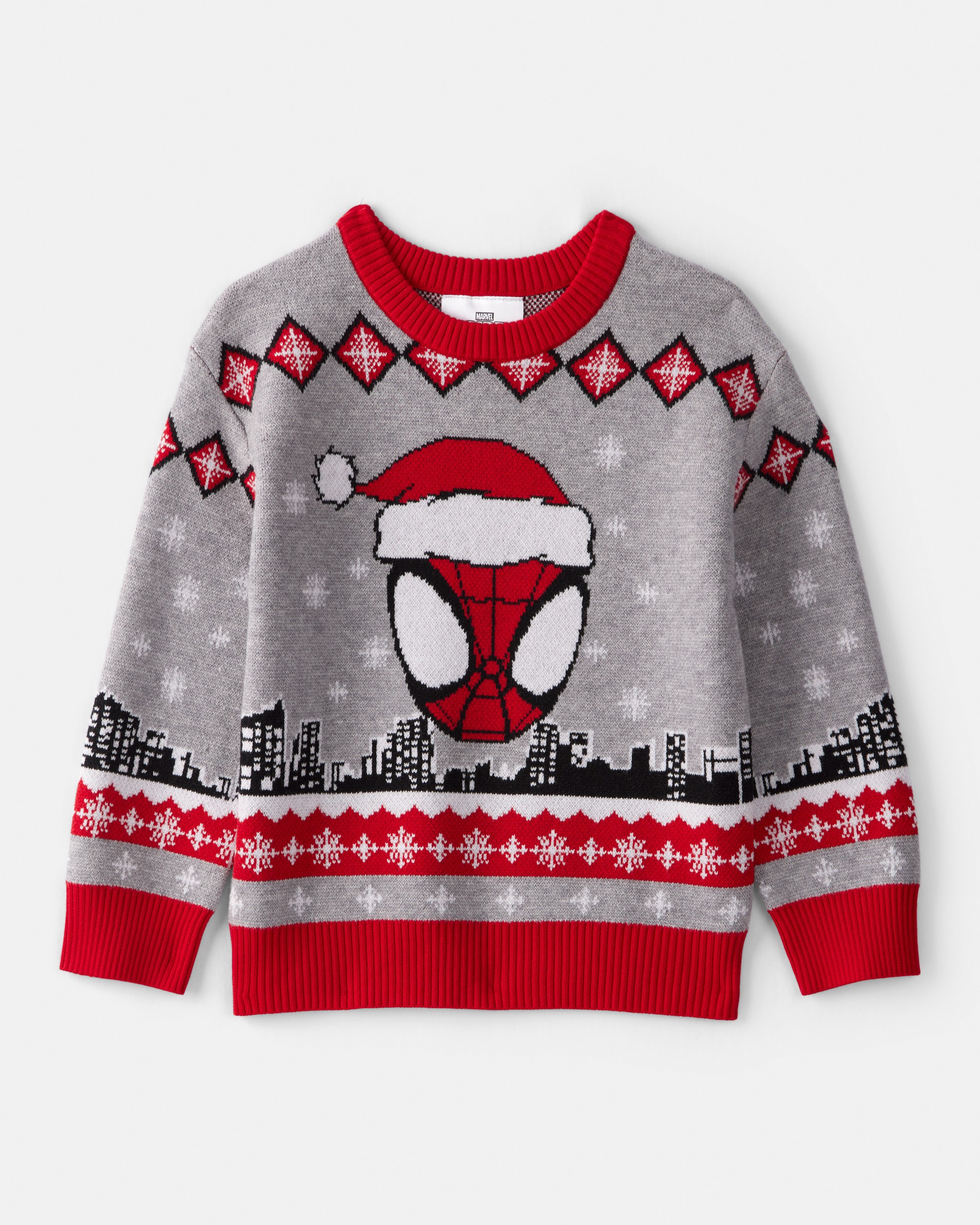 Toddler Boy ©Marvel Spider-Man Long-Sleeve Sweater - Red/Grey