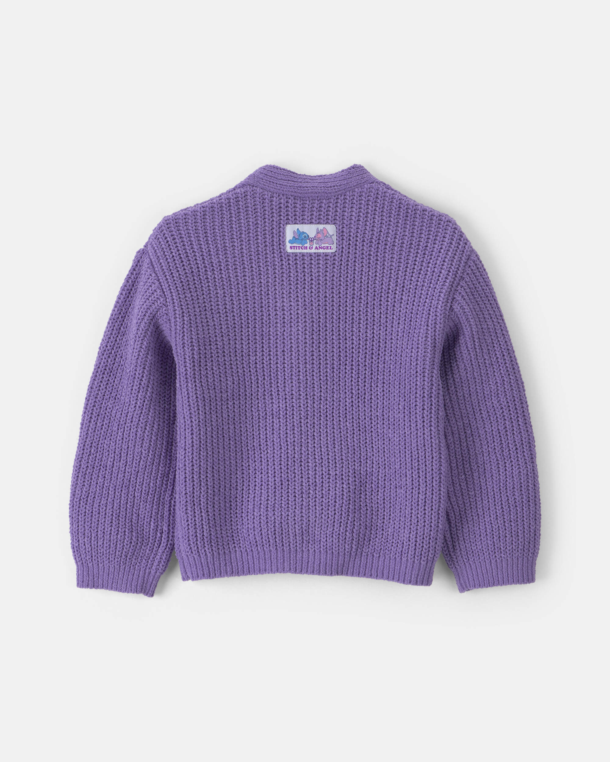 Girls Disney© Lilo & Stitch Cardigan Sweater - Purple