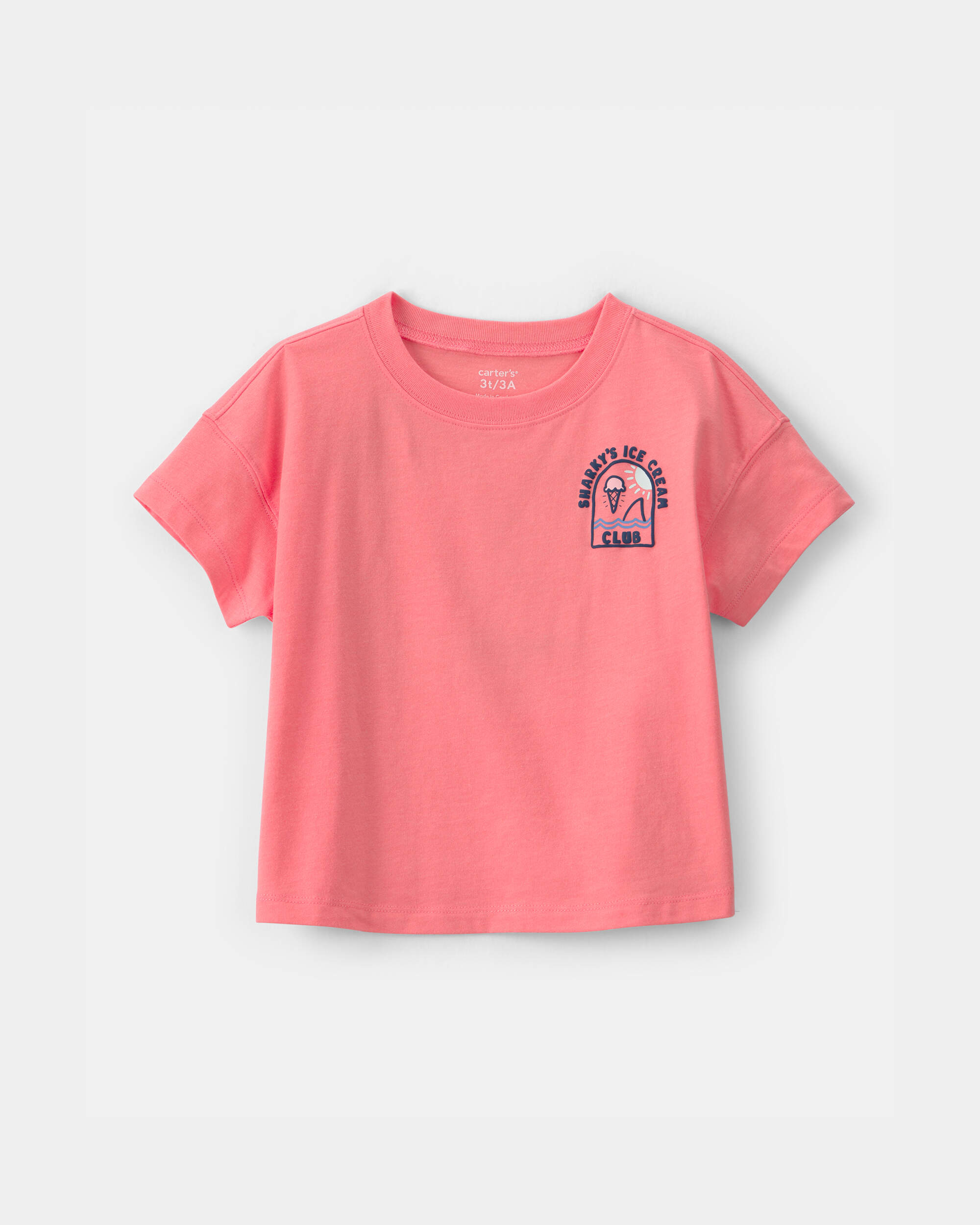 Toddler Boy Shark Graphic Tee - Orange